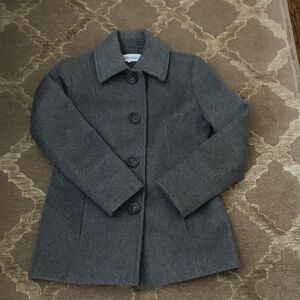 Calvin Klein Gray Wool-Blend Pea Coat